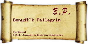 Benyák Pellegrin névjegykártya